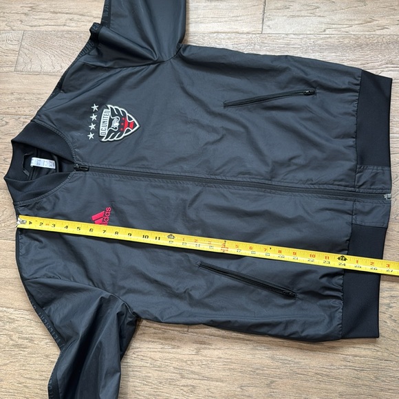 EUC Adidas MLS D.C. United Black Anthem Jacket Black/Red DP5020 Size Medium - Picture 6 of 9